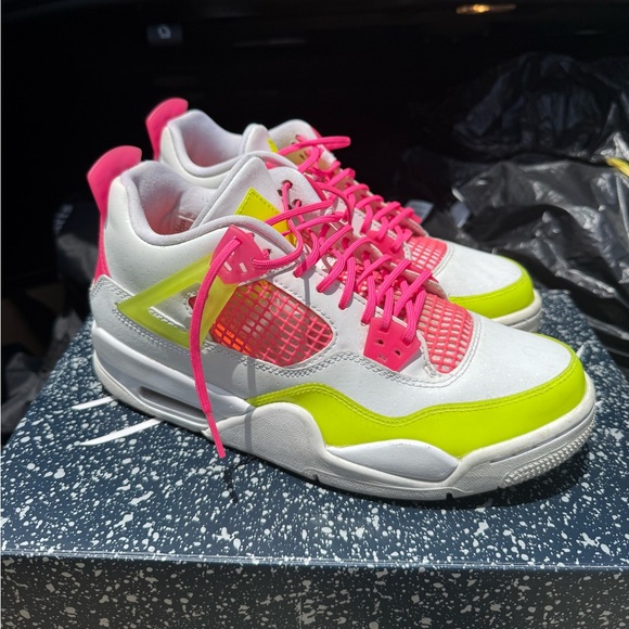 Women\'s Neon Pink and Yellow Sneakers